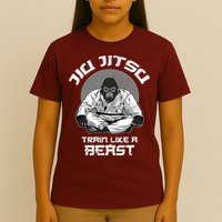 Train Like A Beast Jiu Jitsu BJJ Grappling MMA Gorilla T-Shirt