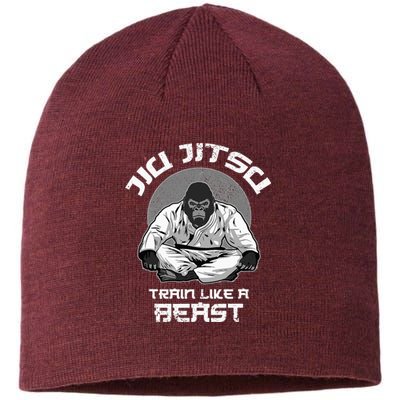 Train Like A Beast Jiu Jitsu BJJ Grappling MMA Gorilla Sustainable Beanie