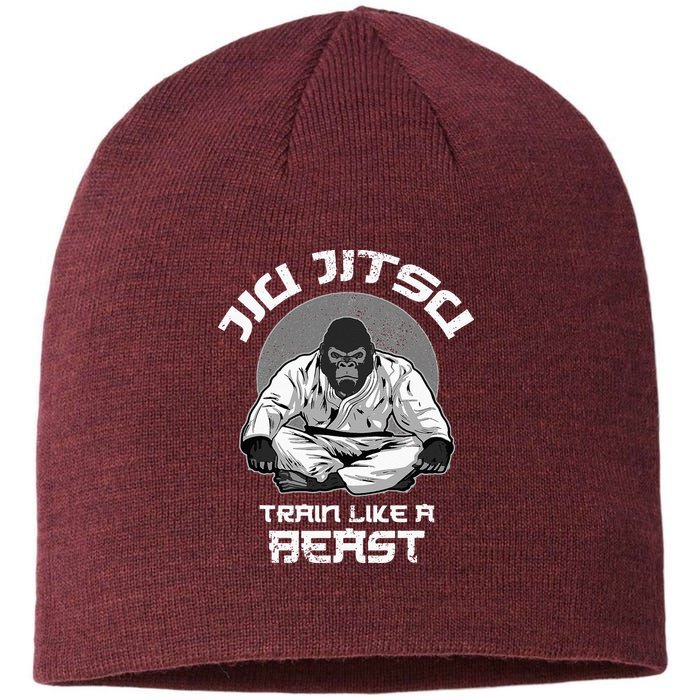 Train Like A Beast Jiu Jitsu BJJ Grappling MMA Gorilla Sustainable Beanie