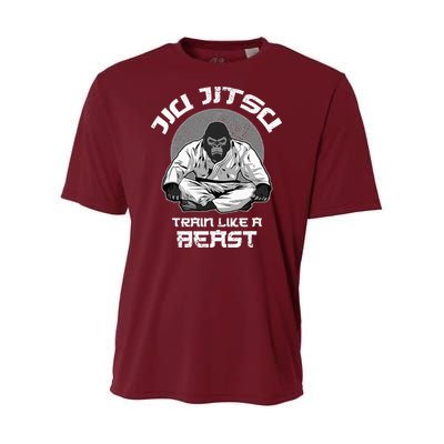 Train Like A Beast Jiu Jitsu BJJ Grappling MMA Gorilla Youth Performance Sprint T-Shirt
