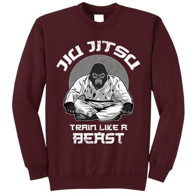 Train Like A Beast Jiu Jitsu BJJ Grappling MMA Gorilla Tall Sweatshirt
