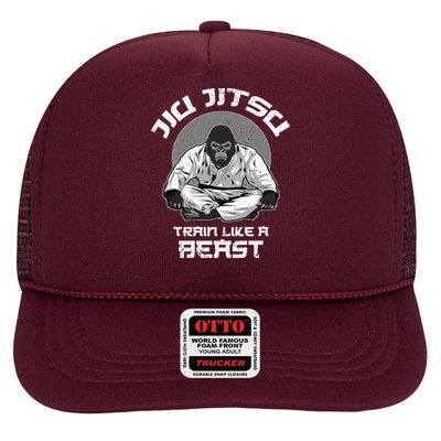 Train Like A Beast Jiu Jitsu BJJ Grappling MMA Gorilla Trucker Hat