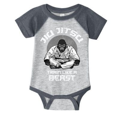 Train Like A Beast Jiu Jitsu BJJ Grappling MMA Gorilla Infant Baby Jersey Bodysuit