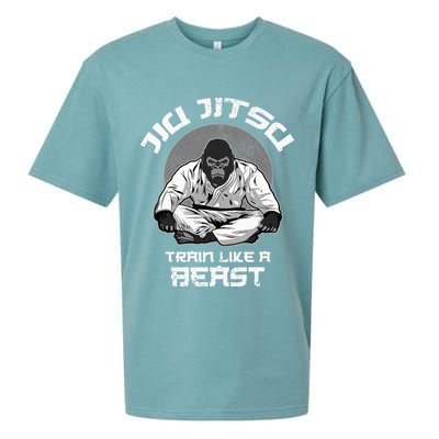 Train Like A Beast Jiu Jitsu BJJ Grappling MMA Gorilla Sueded Cloud Jersey T-Shirt