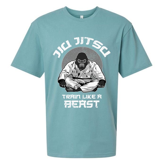 Train Like A Beast Jiu Jitsu BJJ Grappling MMA Gorilla Sueded Cloud Jersey T-Shirt