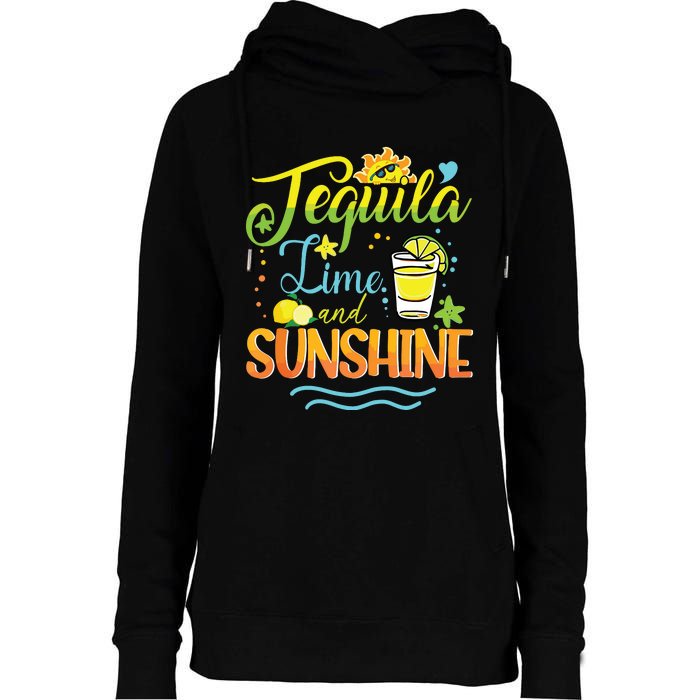 Tequila Lime And Sunshine Funny Hello Summer Vacation Family Tank Top Womens Funnel Neck Pullover Hood