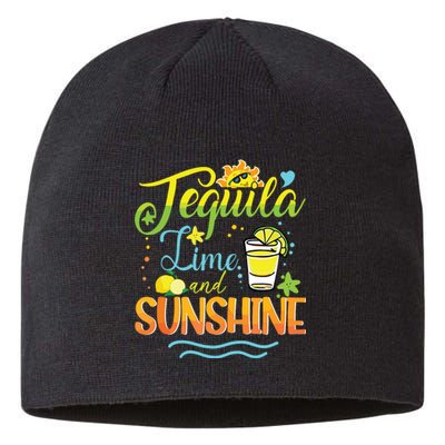 Tequila Lime And Sunshine Funny Hello Summer Vacation Family Tank Top Sustainable Beanie