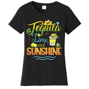 Tequila Lime And Sunshine Funny Hello Summer Vacation Family Tank Top Women's T-Shirt