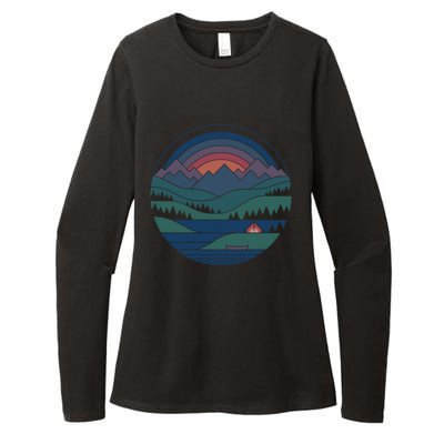 The Lake At Twilight Womens CVC Long Sleeve Shirt