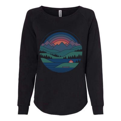 The Lake At Twilight Womens California Wash Sweatshirt