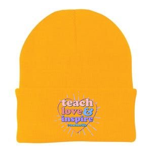 Teach Love And Inspire #Teacher Life Knit Cap Winter Beanie