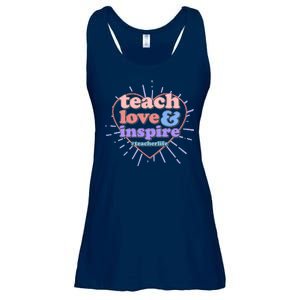 Teach Love And Inspire #Teacher Life Ladies Essential Flowy Tank