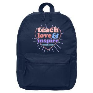 Teach Love And Inspire #Teacher Life 16 in Basic Backpack