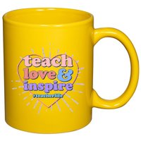 Teach Love And Inspire #Teacher Life 11oz C Handle Ceramic Mug
