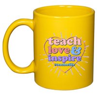 Teach Love And Inspire #Teacher Life 11oz C Handle Ceramic Mug