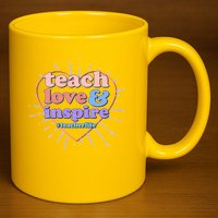 Teach Love And Inspire #Teacher Life 11oz C Handle Ceramic Mug