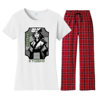 The Last Airbender Kyoshi Wood Block Portrait Women's Flannel Pajama Set