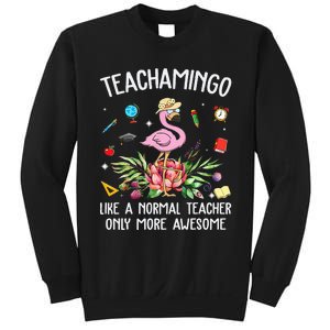 Teachamingo Like a Normal Teacher Flamingo Sweatshirt