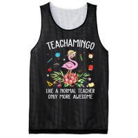 Teachamingo Like a Normal Teacher Flamingo Mesh Reversible Basketball Jersey Tank