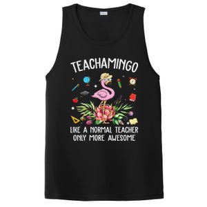 Teachamingo Like a Normal Teacher Flamingo PosiCharge Competitor Tank