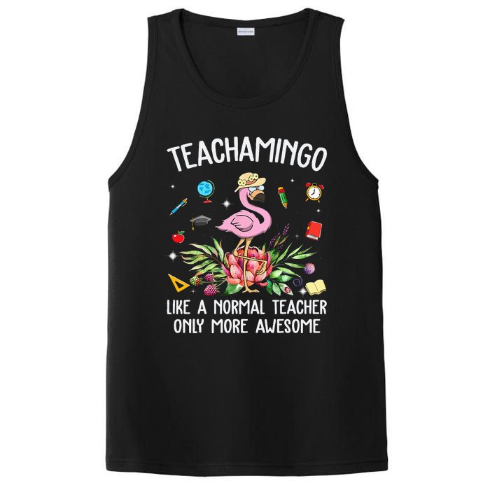 Teachamingo Like a Normal Teacher Flamingo PosiCharge Competitor Tank