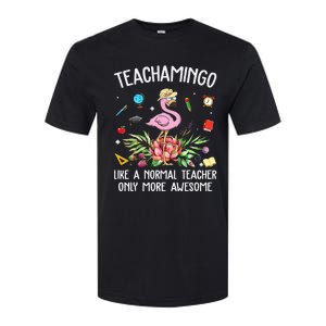 Teachamingo Like a Normal Teacher Flamingo Softstyle CVC T-Shirt