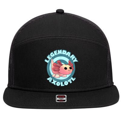 The Legendary Axolotl Adopt Me Gaming Team 7 Panel Mesh Trucker Snapback Hat