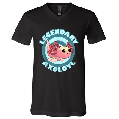 The Legendary Axolotl Adopt Me Gaming Team V-Neck T-Shirt