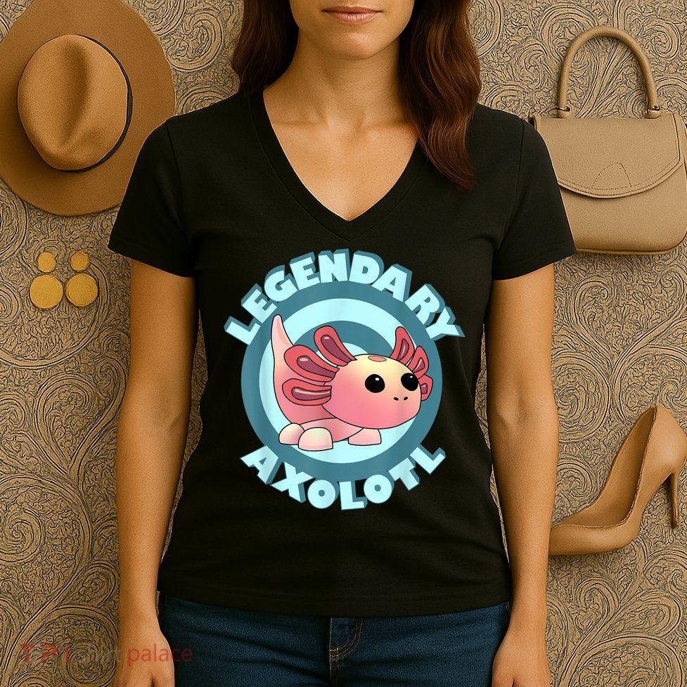 The Legendary Axolotl Adopt Me Gaming Team Women's V-Neck T-Shirt