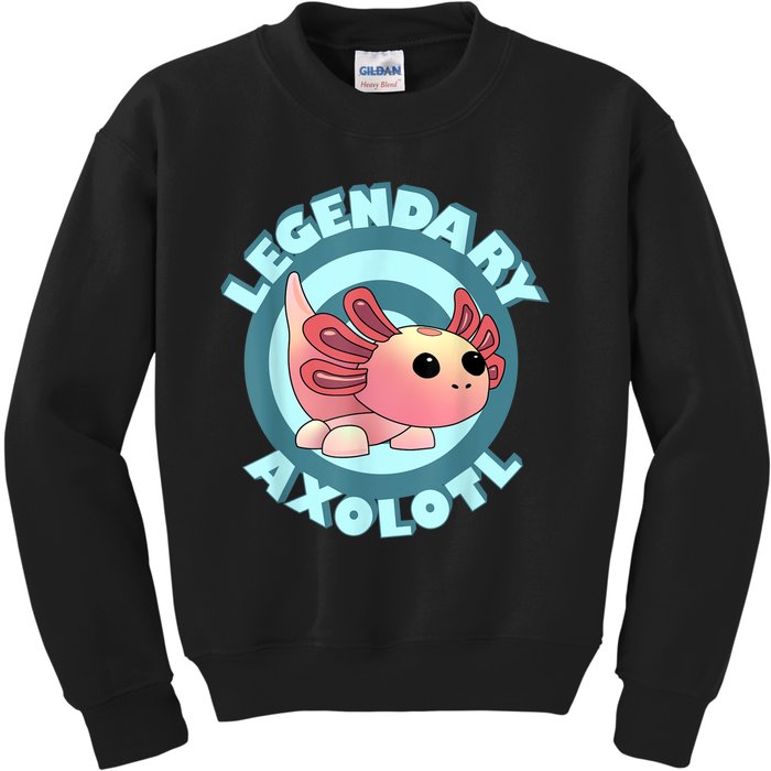 The Legendary Axolotl Adopt Me Gaming Team Kids Sweatshirt