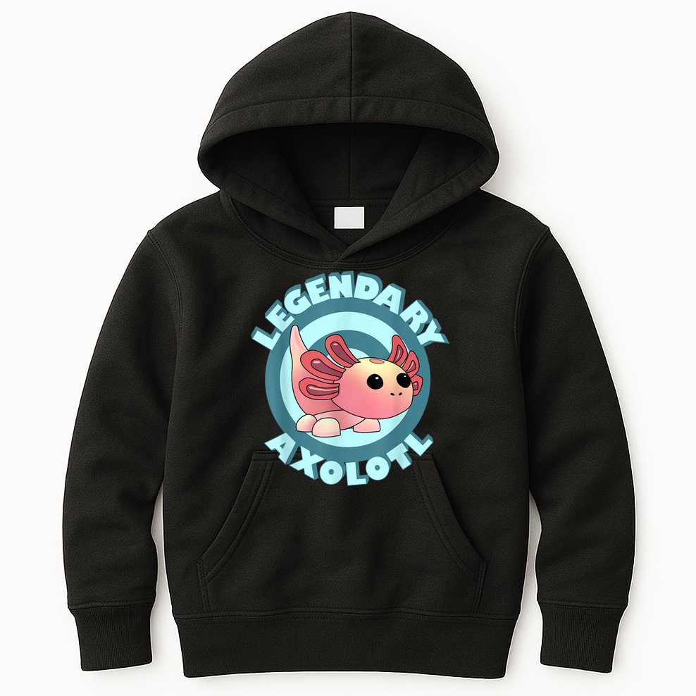 The Legendary Axolotl Adopt Me Gaming Team Kids Hoodie