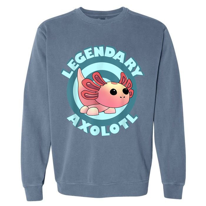 The Legendary Axolotl Adopt Me Gaming Team Garment-Dyed Sweatshirt