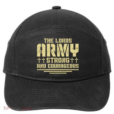 The Lords Army Strong And Courageous Jesus Christ 7-Panel Snapback Hat