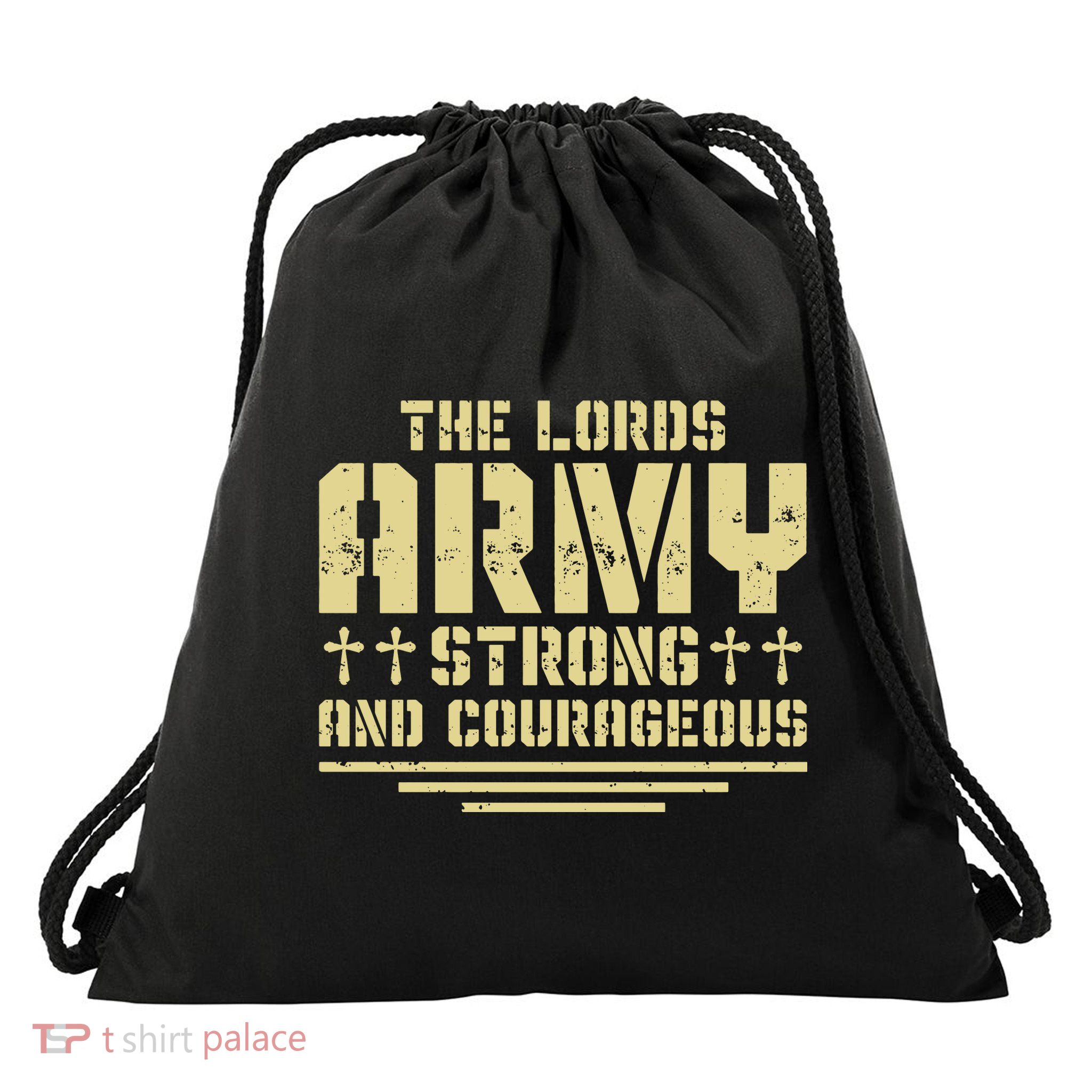 The Lords Army Strong And Courageous Jesus Christ Drawstring Bag