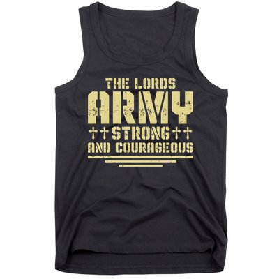 The Lords Army Strong And Courageous Jesus Christ Tank Top