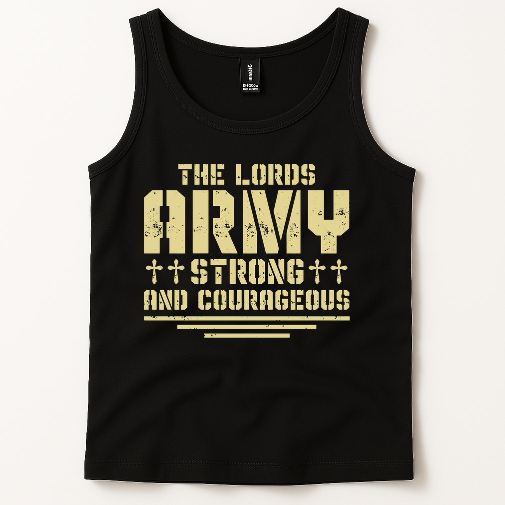 The Lords Army Strong And Courageous Jesus Christ Tank Top