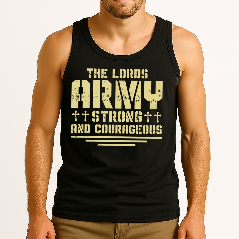 The Lords Army Strong And Courageous Jesus Christ Tank Top