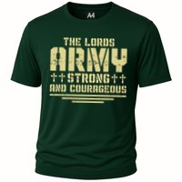 The Lords Army Strong And Courageous Jesus Christ Cooling Performance Crew T-Shirt