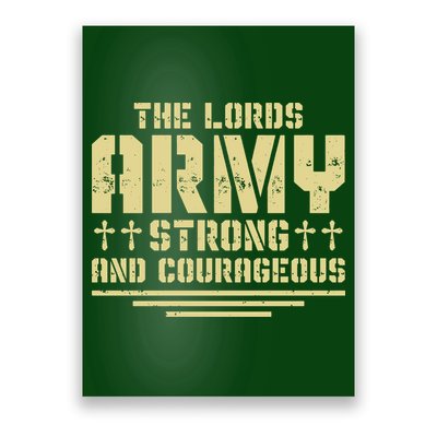 The Lords Army Strong And Courageous Jesus Christ Poster