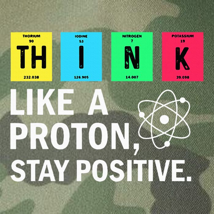Think Like A Proton Stay Positive Funny Science Legacy Tie Dye Trucker Hat