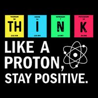 Think Like A Proton Stay Positive Funny Science Drawstring Bag