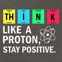 Think Like A Proton Stay Positive Funny Science Cotton Canvas Backpack