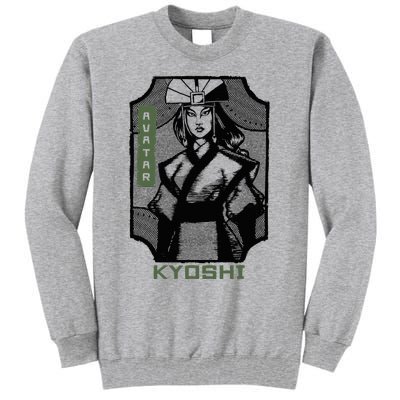 The Last Airbender Kyoshi Wood Block Print Portrait Tall Sweatshirt