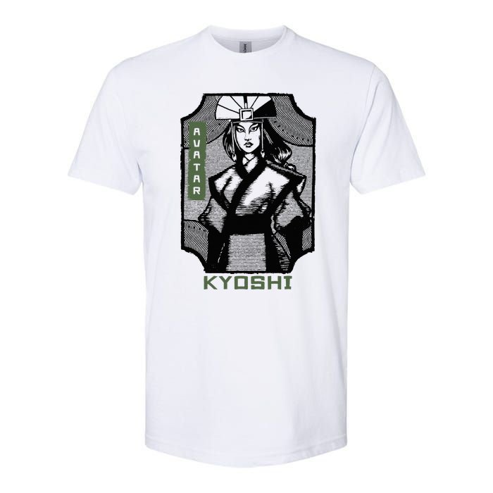 The Last Airbender Kyoshi Wood Block Print Portrait Softstyle® CVC T-Shirt