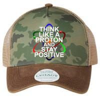 Think Like A Proton And Stay Positive Science Legacy Tie Dye Trucker Hat