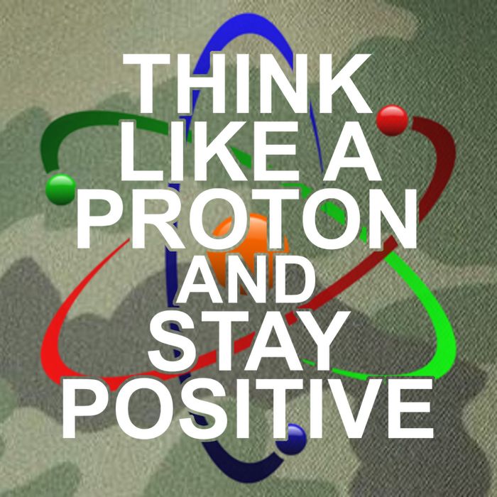 Think Like A Proton And Stay Positive Science Legacy Tie Dye Trucker Hat