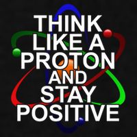 Think Like A Proton And Stay Positive Science Ladies PosiCharge Tri-Blend Wicking Tank