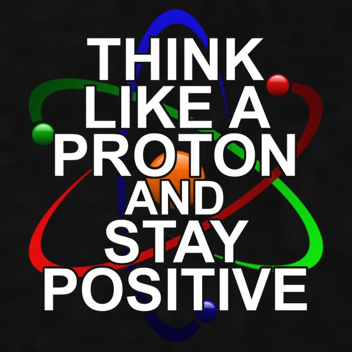Think Like A Proton And Stay Positive Science Ladies PosiCharge Tri-Blend Wicking Tank