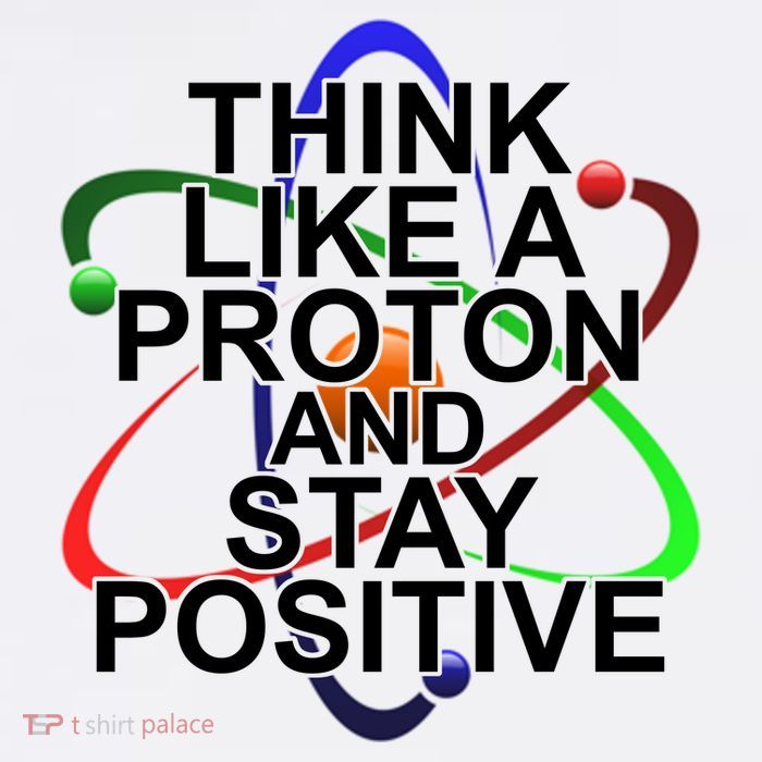 Think Like A Proton And Stay Positive Science USA-Made Doggie Bandana