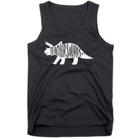 Teachersaurus Like A Normal Teacher Awesome Dinosaur Teacher Tank Top